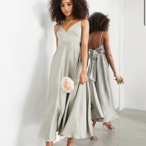 ASOS ED. Satin Midi Dress
